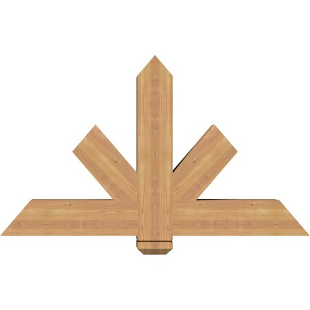 Ekena Millwork Kennewick Timber Gable Bracket, Western Red Cedar, 48"W x 28"H x 5 1/2"D x 5 1/2"F, 14/12 Pitch GBW048X28X0606KEN00SWR